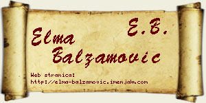 Elma Balzamović vizit kartica